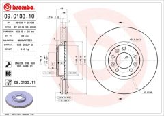 BREMBO 09.C133.11 — Тормозной диск