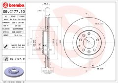BREMBO 09.C177.11 — Тормозной диск