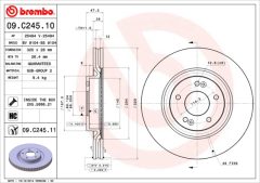 BREMBO 09.C245.11 — Disc de frână