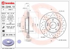BREMBO 09.C249.1X — Disc de frână