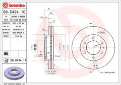 BREMBO 09.C424.11 — Тормозной диск