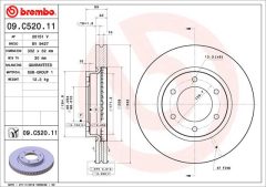 BREMBO 09.C520.11 — Тормозной диск