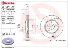 BREMBO 09.C544.11 — Тормозной диск
