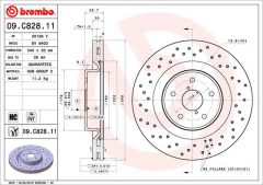 BREMBO 09.C828.11 — Тормозной диск