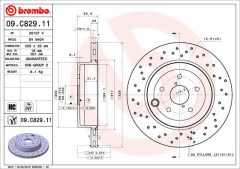 BREMBO 09.C829.11 — Тормозной диск