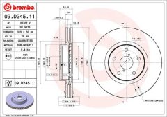 BREMBO 09.D245.11 — Тормозной диск