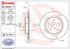 BREMBO 09.D246.11 — Тормозной диск