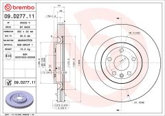 BREMBO 09.D277.11 — Disc de frână