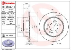 BREMBO 09.D569.11 — Disc de frână