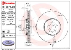 BREMBO 09.D878.23 — Тормозной диск