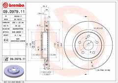 BREMBO 09.D979.11 — Тормозной диск