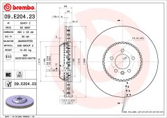 BREMBO 09.E204.23 — Тормозной диск