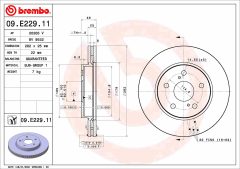 BREMBO 09.E229.11 — Disc de frână