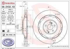 BREMBO 09.E432.43 — Disc de frână