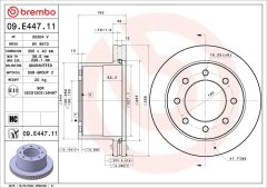 BREMBO 09.E447.11 — Тормозной диск