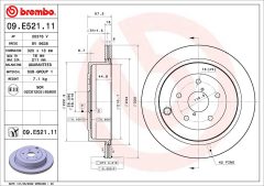 BREMBO 09.E521.11 — Тормозной диск