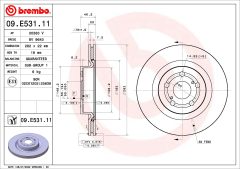 BREMBO 09.E531.11 — Тормозной диск