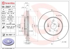 BREMBO 09.E607.11 — Тормозной диск