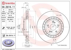 BREMBO 09.E619.11 — Disc de frână