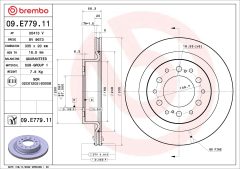 BREMBO 09.E779.11 — Disc de frână