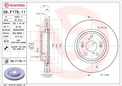 BREMBO 09.F178.11 — Disc de frână