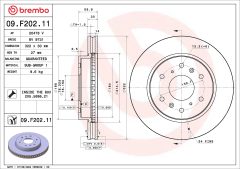 BREMBO 09.F202.11 — Тормозной диск