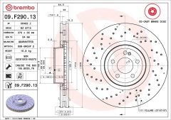 BREMBO 09.F290.13 — Тормозной диск