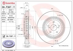 BREMBO 09.F367.11 — Disc de frână