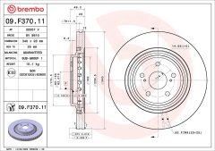 BREMBO 09.F370.11 — Disc de frână