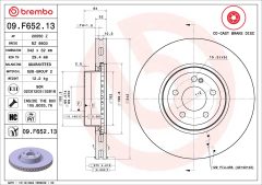 BREMBO 09.F652.13 — Disc de frână
