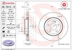 BREMBO 09.F812.13 — Disc de frână