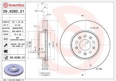 BREMBO 09.N285.21 — Disc de frână
