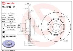 BREMBO 09.N297.11 — Disc de frână