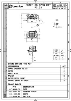 BREMBO 120A44110 — Тормозной суппорт