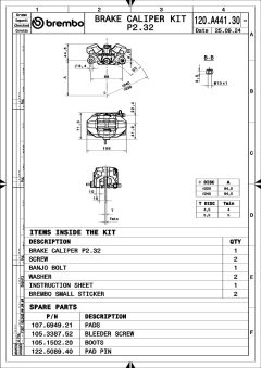 BREMBO 120A44130 — Тормозной суппорт