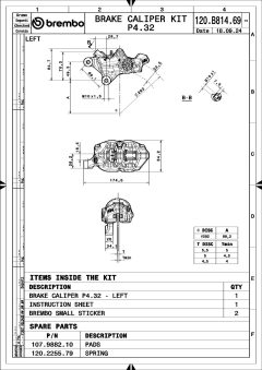 BREMBO 120B81469 — Etrier de frână