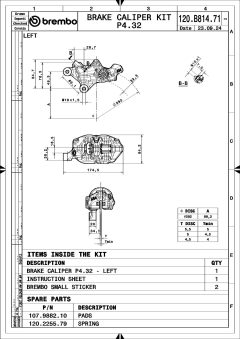 BREMBO 120B81471 — Etrier de frână