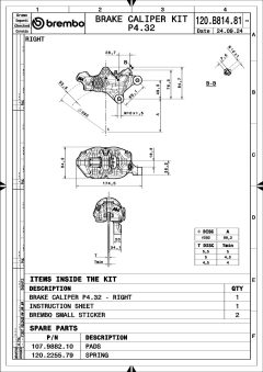 BREMBO 120B81481 — Etrier de frână