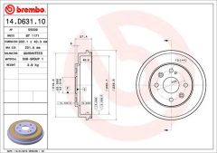 BREMBO 14.D631.10 — Tambur de frână