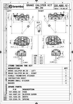BREMBO 220A88510 — Etrier de frână
