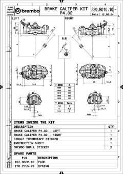 BREMBO 220B01010 — Тормозной суппорт