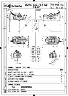 BREMBO 220B01020 — Etrier de frână