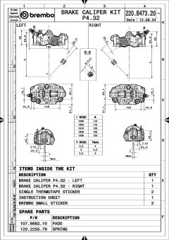 BREMBO 220B47320 — Тормозной суппорт