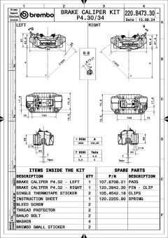 BREMBO 220B47330 — Etrier de frână