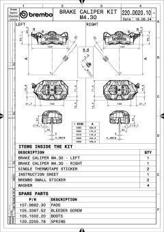 BREMBO 220D02010 — Etrier de frână