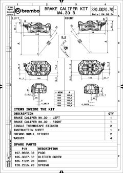BREMBO 220D02070 — Etrier de frână