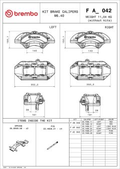BREMBO F AB 042 — Тормозной суппорт