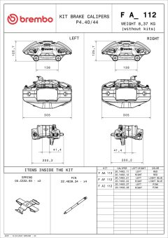 BREMBO F AI 112 — Etrier de frână