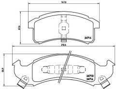 BREMBO P 07 002 — Plăcuțe de frână disc