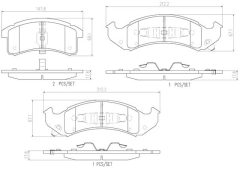 BREMBO P07002N — Plăcuțe de frână disc
